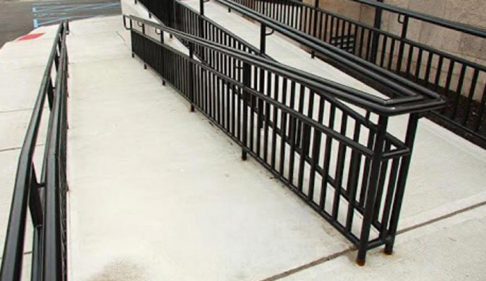 ADA compliant ramp near road ADA compliant ramp near road for accessibility