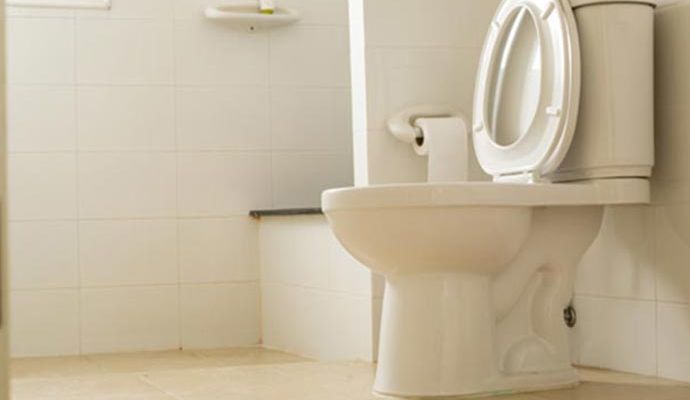 A clean white toilet
