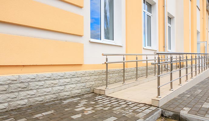 ADA compliant ramp installed ADA compliant ramp installed