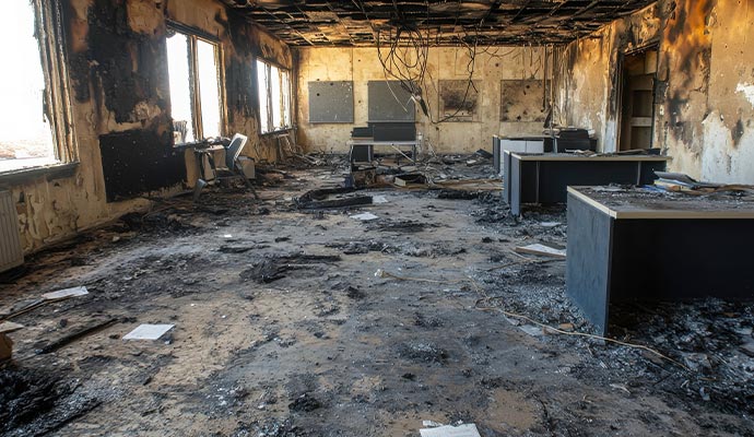 Fire damaged property