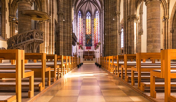 Interior of a clean church