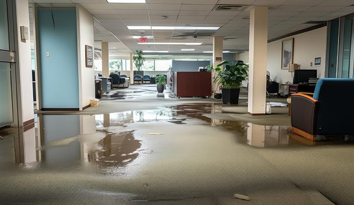 Water damaged commercial space