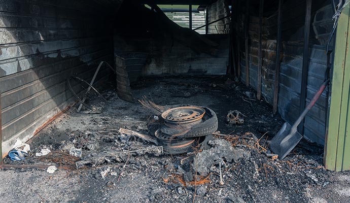 Damaged garage restoring