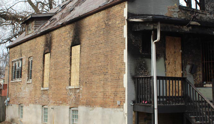 Fire damaged house board up services Fire damaged house board up services