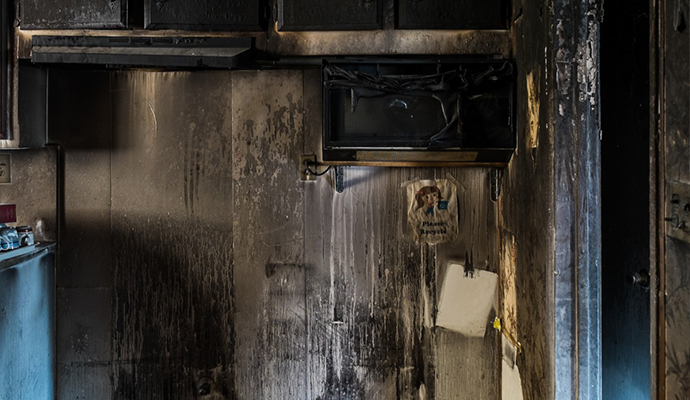 Fire damaged property
