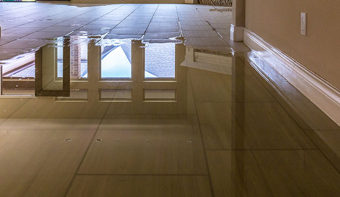 Flood damaged floor