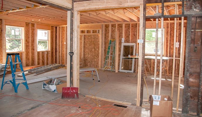 A house under construction