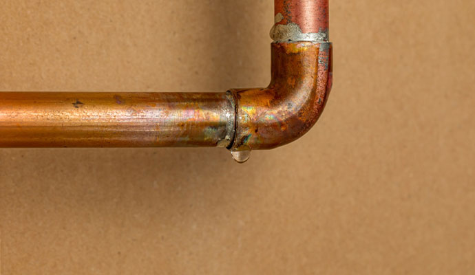 Leaked water pipe