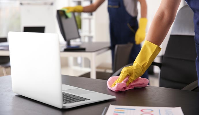 Cleaning services for commercial space