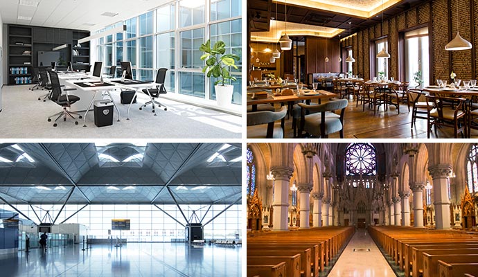 Collage of different industries