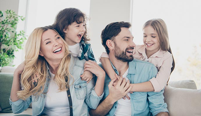 Happy family together
