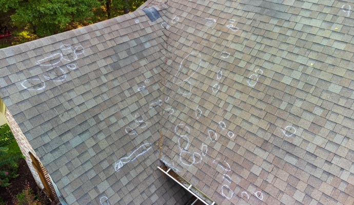 Hail damaged roof Hail damaged roof